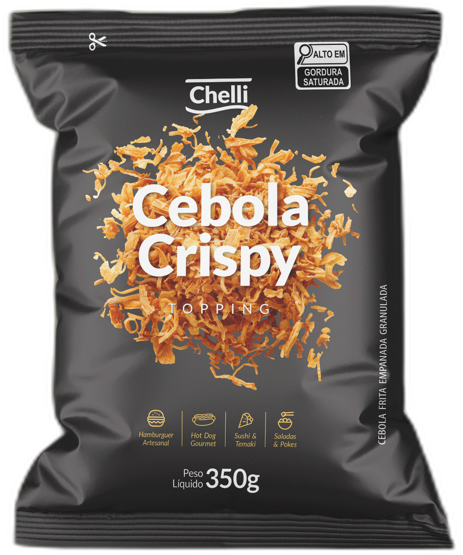 Embalagem Chelli Cebola Crispy Topping 350g
